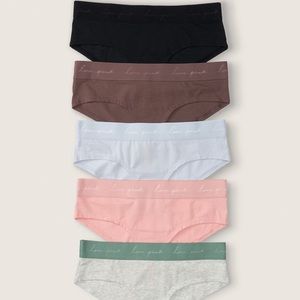 🚨 Close out item/ best offer PINK Victoria Secret 5pack Logo Hipster